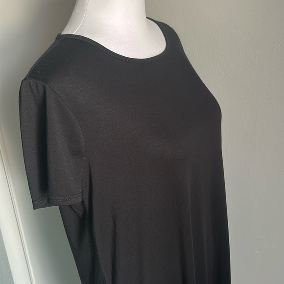 Socialite Women’s Black Short Sleeve Jersey Mini Dress Pool Beach Resort Coverup - Picture 4 of 9